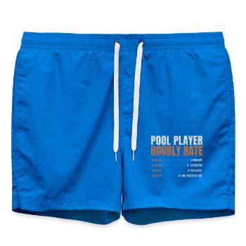 Pool Player Hourly Rate - Swim Trunks - cobalt blue - Front - AI Model Male 185 light (185cm)