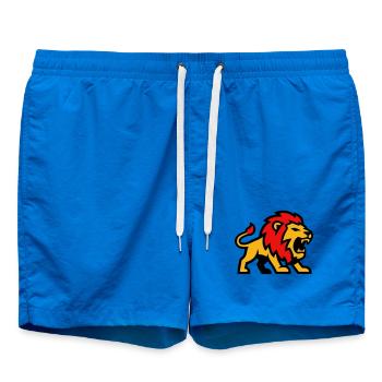 Logo de la mascotte du Lion - Short de bain - cobalt blue - Devant - AI Model Male 185 light (185cm)