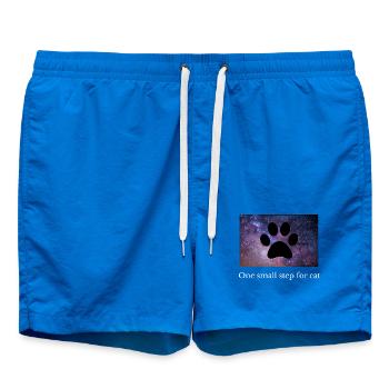 Kosmische Katzenpfote lustig Mondlandung Geschenk  - Badeshorts - Cobalt blue - Vorne - AI Model Male 185 light (185cm)