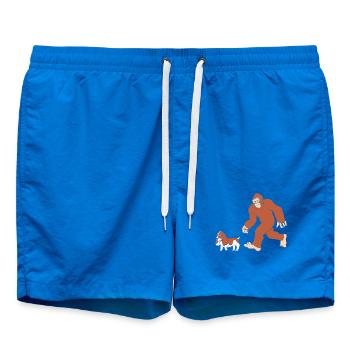 Basset Hound - Badeshorts - Cobalt blue - Vorne - AI Model Male 185 light (185cm)