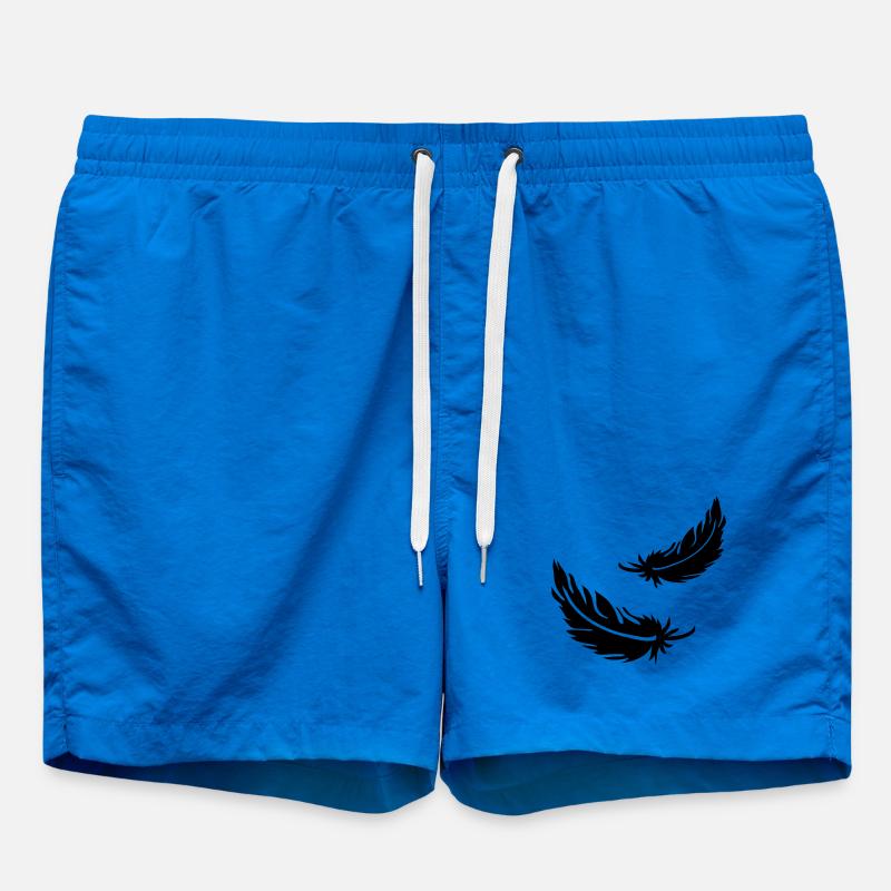 Two flying feathers - Swim Trunks - cobalt blue