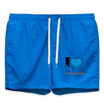 Volksmusik , Volksfest , Fun Shirt , Bayern (25) - Badeshorts - Cobalt blue - Vorne - AI Model Male 185 light (185cm)