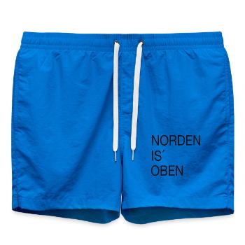 Norden is oben - Badeshorts - Cobalt blue - Vorne - AI Model Male 185 light (185cm)