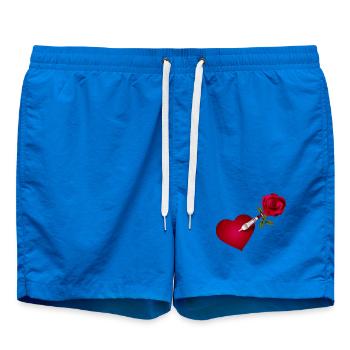 Flèche fléchette avec rose et cœur comme cible - Short de bain - cobalt blue - Devant - AI Model Male 185 light (185cm)