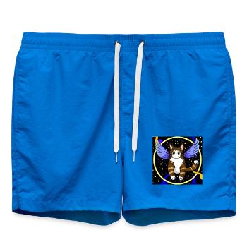 Angel cat in space. - Swim Trunks - cobalt blue - Front