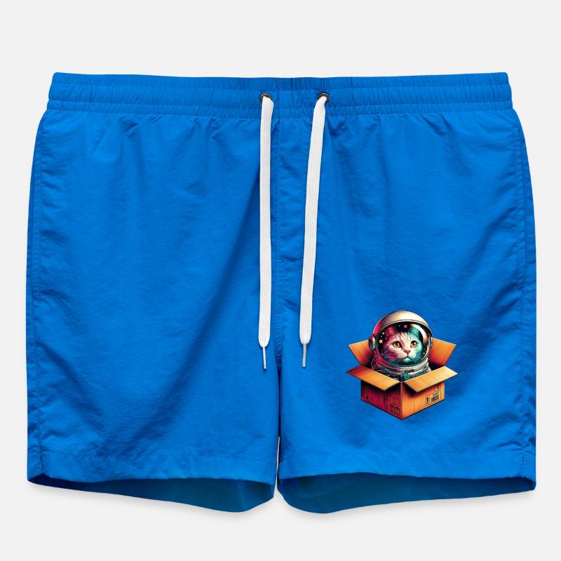 Chat astronaute - Short de bain - cobalt blue