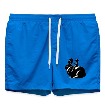 Rabbit Rider (design uniquement - pas de contour, 2 couleurs) - Short de bain - cobalt blue - Devant
