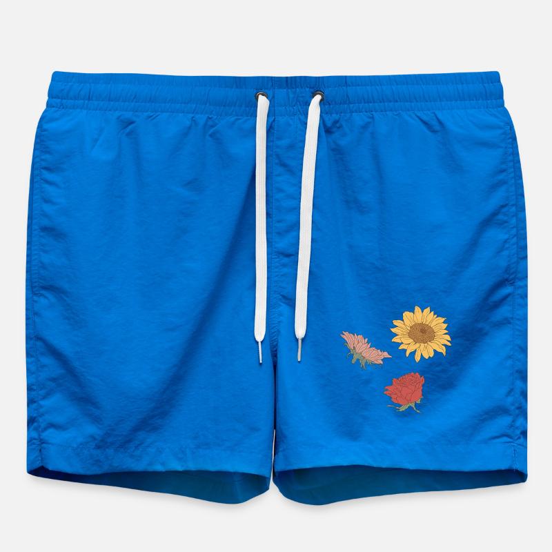 Blumen - Badeshorts - Cobalt blue