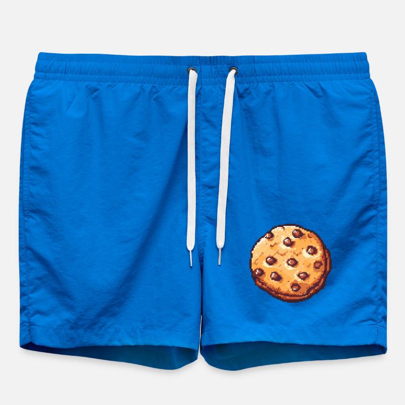 Pixel Cookie Pixel Cookie Retro Art - Swim Trunks - cobalt blue