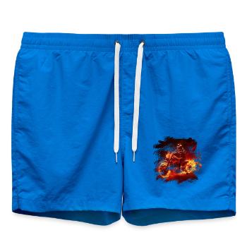 Fire Bike Rider - Swim Trunks - cobalt blue - Front