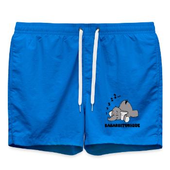 Schlafender Elefant mit dem Titel Babarbituric - Badeshorts - Cobalt blue - Vorne