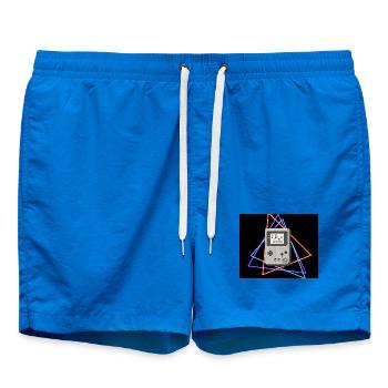 Console de jeu rétro Neon - Short de bain - cobalt blue - Devant - AI Model Male 185 light (185cm)