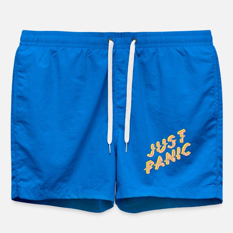 Just Basic 3D Retro Typo - Badeshorts - Cobalt blue