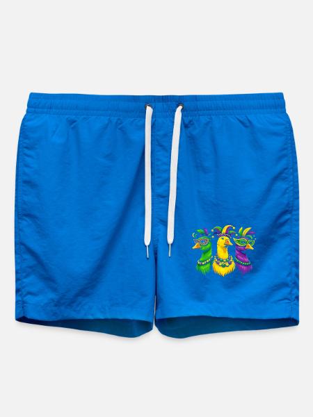 Carnival trio of masked birds - Swim Trunks - cobalt blue