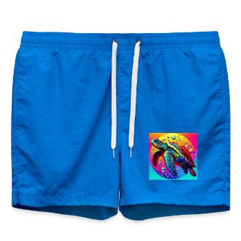 turtle - Swim Trunks - cobalt blue - Front