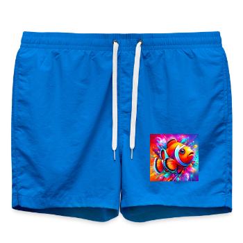 Clownfish - Swim Trunks - cobalt blue - Front