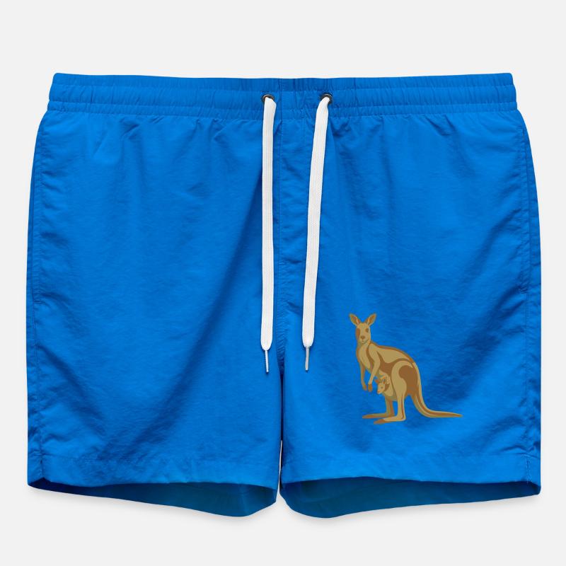Känguru Mutter mit Nachwuchs - Badeshorts - Cobalt blue