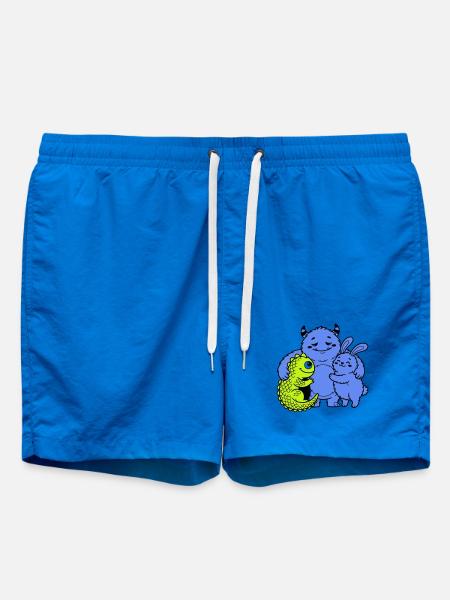 cute monsters - Swim Trunks - cobalt blue
