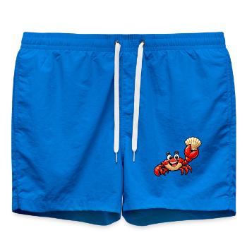 Krebs mit Muschel - Badeshorts - Cobalt blue - Vorne - AI Model Male 185 light (185cm)