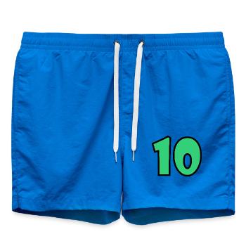 10. 10 JAHRE. 10-JÄHRIGES JUBILÄUM. 10-JÄHRIGES JUBILÄUM. - Badeshorts - Cobalt blue - Vorne - AI Model Male 185 light (185cm)