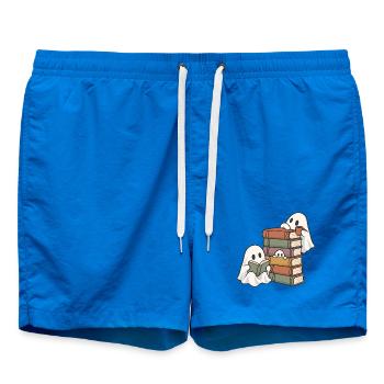 Büchergeister - Badeshorts - Cobalt blue - Vorne - AI Model Male 185 light (185cm)