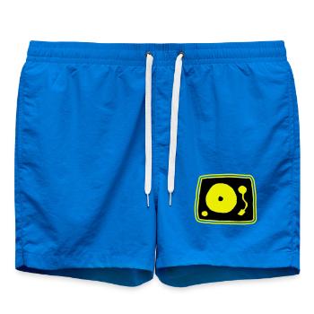 Plattenspieler - Badeshorts - Cobalt blue - Vorne - AI Model Male 185 light (185cm)
