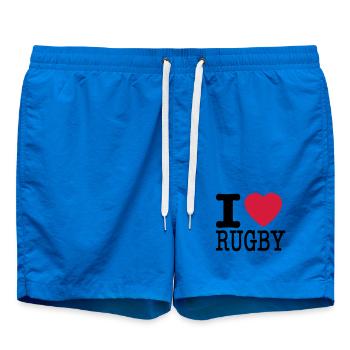 I love rugby - I love rugby - Swim Trunks - cobalt blue - Front - AI Model Male 185 light (185cm)