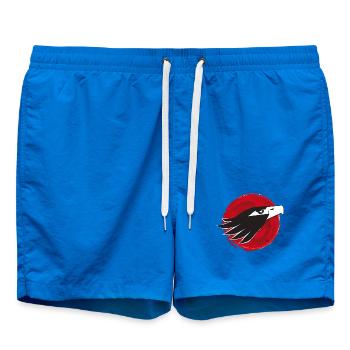 aigle japon oiseau voler rouge voir tête indien - Short de bain - cobalt blue - Devant - AI Model Male 185 light (185cm)