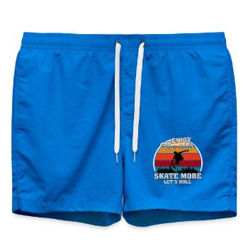 Skate Urbain : Envole-toi au-dessus de la ville - Short de bain - cobalt blue - Devant