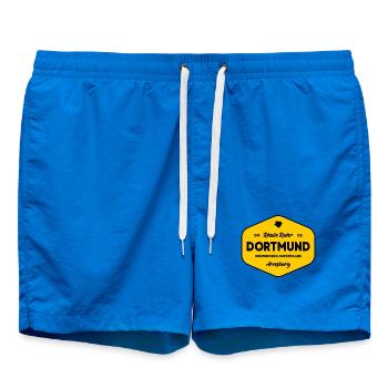 Dortmund GelbSchwarz Stadtlogo - Badeshorts - Cobalt blue - Vorne - AI Model Male 185 light (185cm)