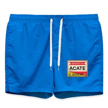 t-shirt Sicile t-shirt Acate ville sicilienne - Short de bain - cobalt blue - Devant - AI Model Male 185 light (185cm)
