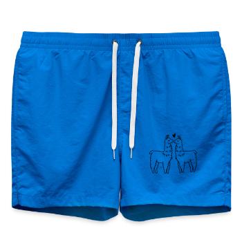 verliebte Lamas - Badeshorts - Cobalt blue - Vorne - AI Model Male 185 light (185cm)