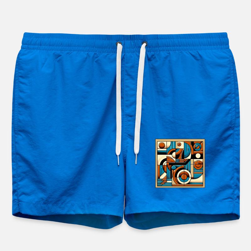 Retro Muster - Badeshorts - Cobalt blue