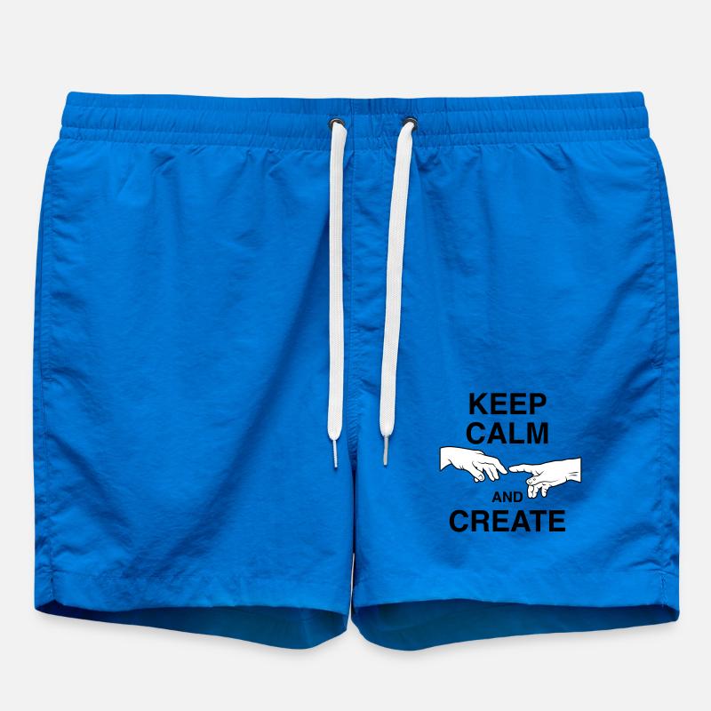 Keep calm and create - Swim Trunks - cobalt blue