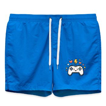 Kawaii Game Controller Sparkling - Swim Trunks - cobalt blue - Front - AI Model Male 185 light (185cm)