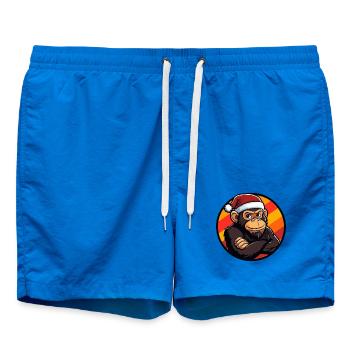 Santa Schimpanse Weihnachten - Badeshorts - Cobalt blue - Vorne