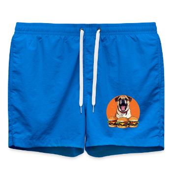 Motif du chien drôle du défilé de burgers de chien heureux - Short de bain - cobalt blue - Devant