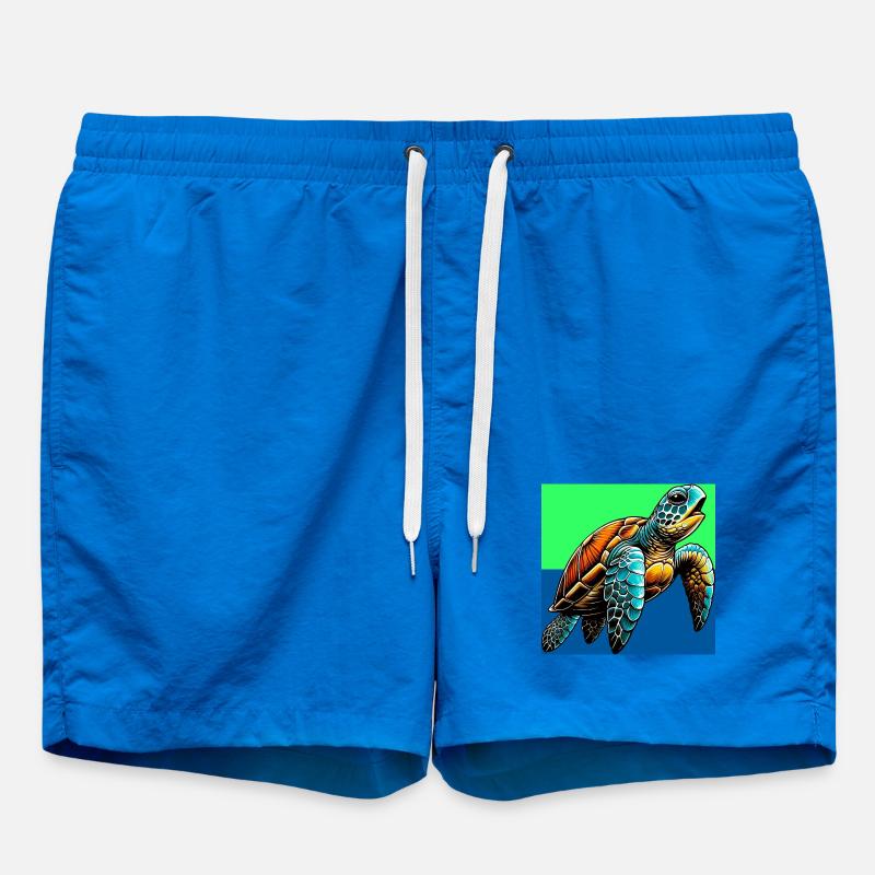 turtle - Swim Trunks - cobalt blue