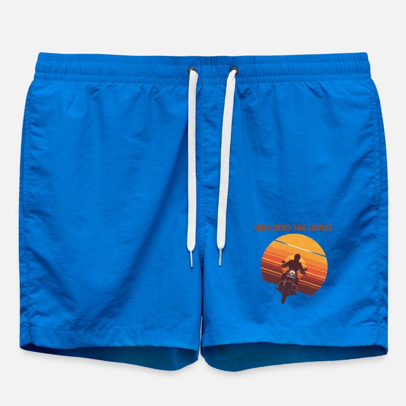 Motard au coucher du soleil - Short de bain - cobalt blue