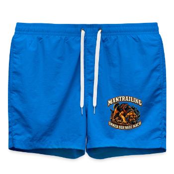Mantrailing Nase führt - Badeshorts - Cobalt blue - Vorne