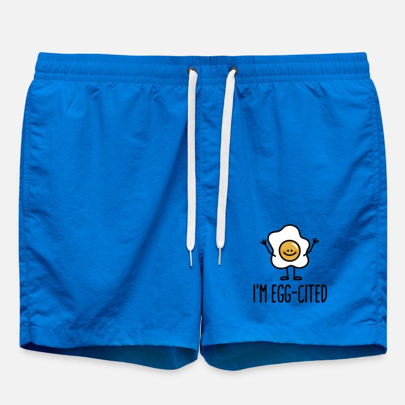 I'm EGG-cited - Swim Trunks - cobalt blue
