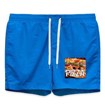 Pizza Pizzeria Ristorante Restaurant Essen Spruch - Badeshorts - Cobalt blue - Vorne