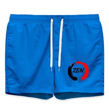 Zen écrit en enso zen cercle rouge et noir - Short de bain - cobalt blue - Devant