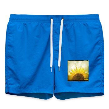 Half Sunflower - Swim Trunks - cobalt blue - Front