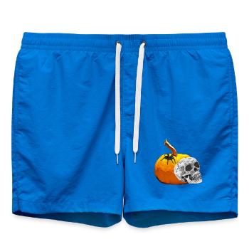 menschenschädel, Kürbisse, gruselige prints - Badeshorts - Cobalt blue - Vorne