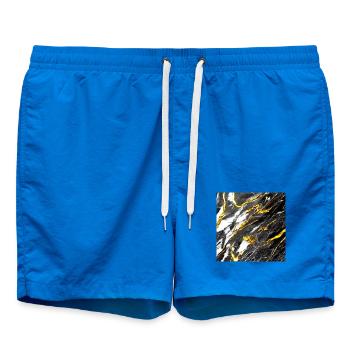 Marble Optics Black Gold - Swim Trunks - cobalt blue - Front