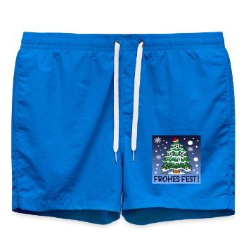 FROHES FEST - WEIHNACHTEN FUßBALL - Badeshorts - Cobalt blue - Vorne