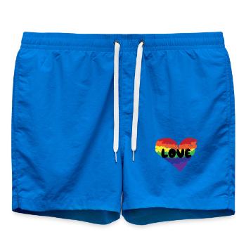 Herz Liebe Lgbt beziehung Spruch Homosexuell - Badeshorts - Cobalt blue - Vorne