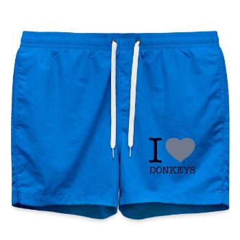 I LOVE DONKEYS - Badeshorts - Cobalt blue - Vorne