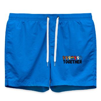 Proud Lgbt Saying Pride Gay Relationship Gay - Swim Trunks - cobalt blue - Front